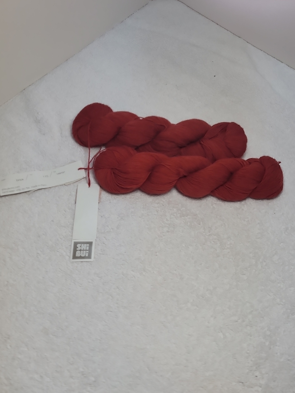 Shibui Yarn 2 Skeins Alpaca/Merino in Brick Red NWT